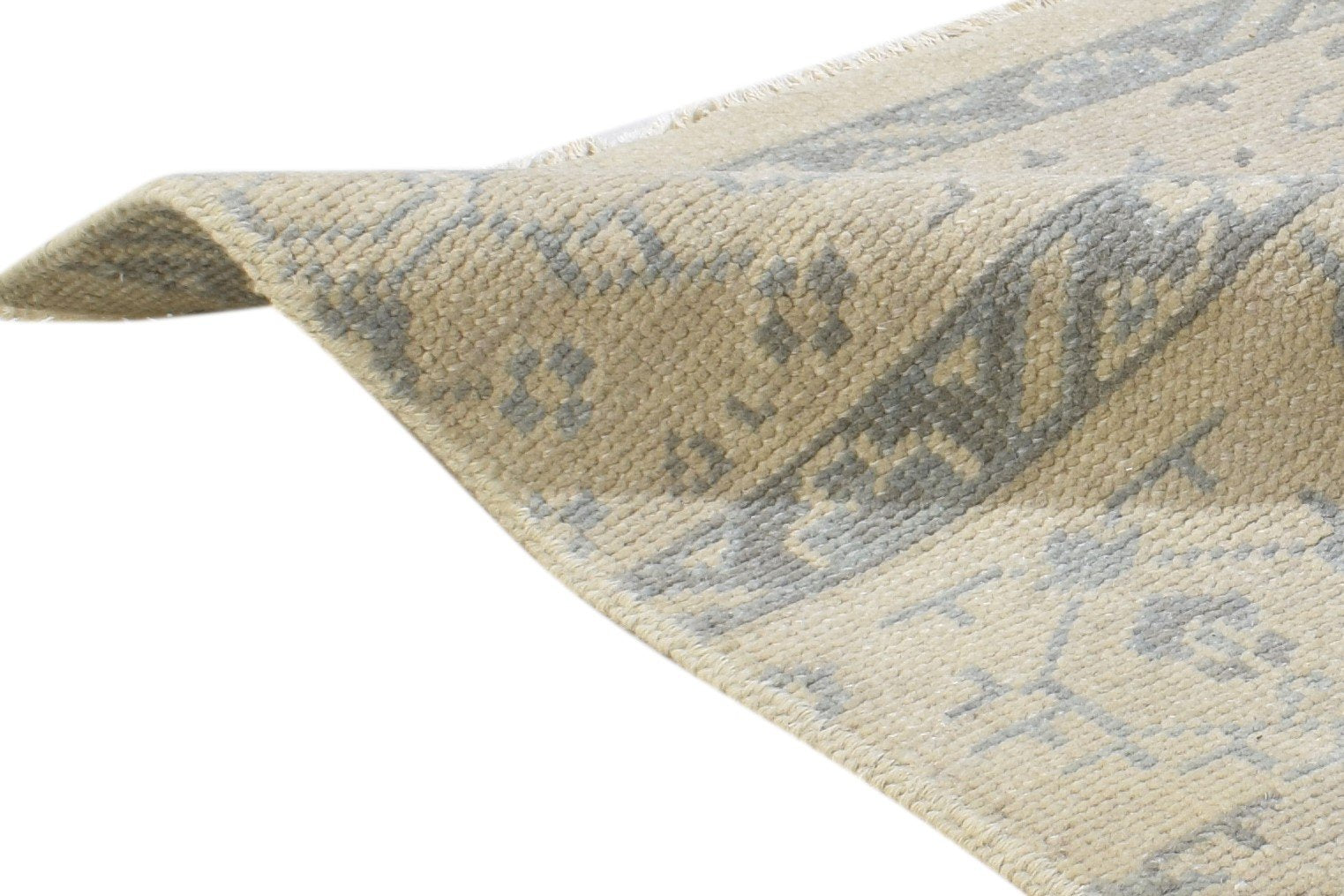 Sand Wool Rug 2' X 2' Persian Hand Knotted Bokhara Oriental Small Carpet 7864849170581