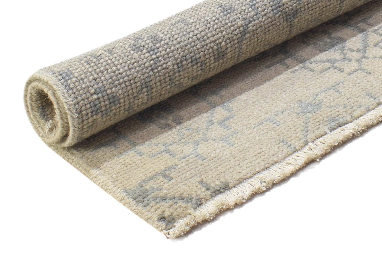 Sand Wool Rug 2' X 2' Persian Hand Knotted Bokhara Oriental Small Carpet 7864849170581