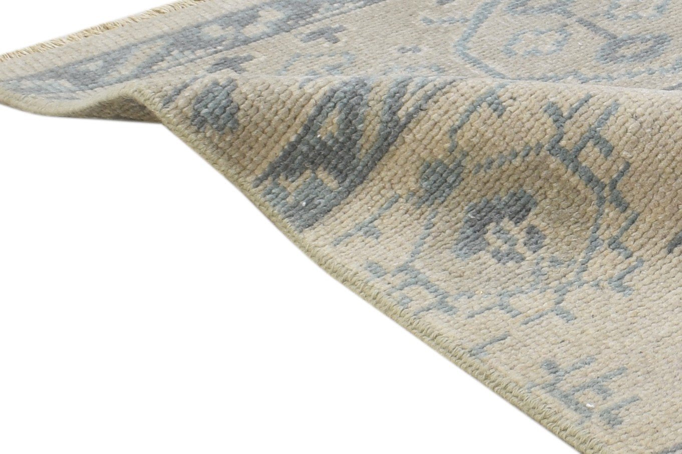 Sand Wool Rug 2' X 2' Persian Hand Knotted Bokhara Oriental Small Carpet 7864837177493