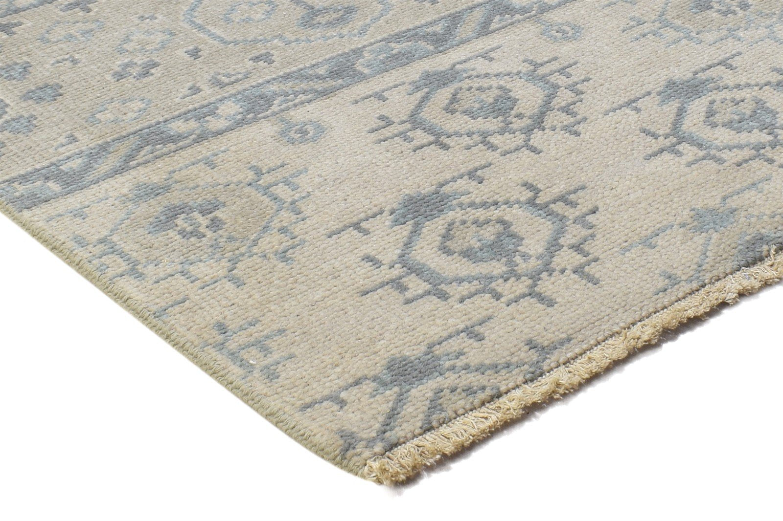 Sand Wool Rug 2' X 2' Persian Hand Knotted Bokhara Oriental Small Carpet 7864837177493