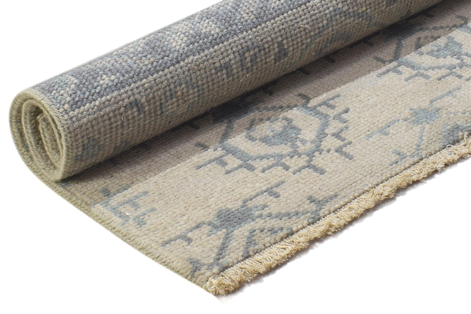 Sand Wool Rug 2' X 2' Persian Hand Knotted Bokhara Oriental Small Carpet 7864837177493