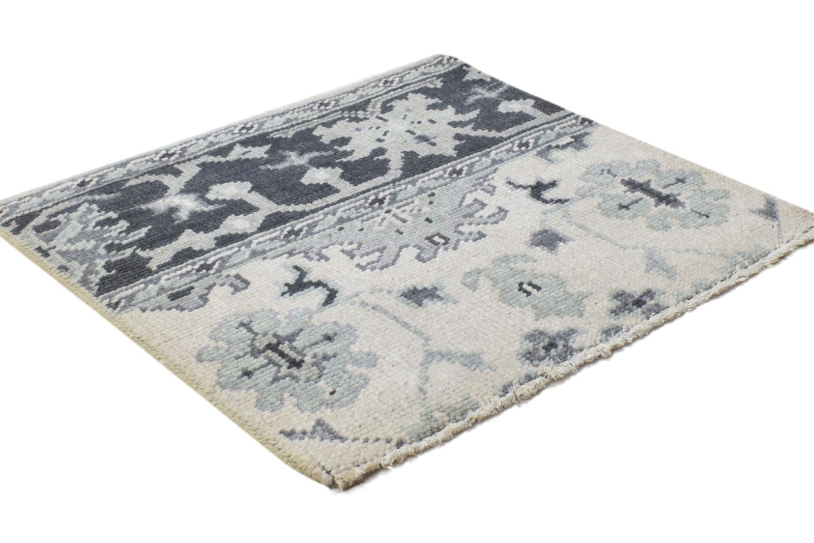 Sand Wool Rug 2' X 2' Persian Hand Knotted Oushak Oriental Small Carpet 7864845664405