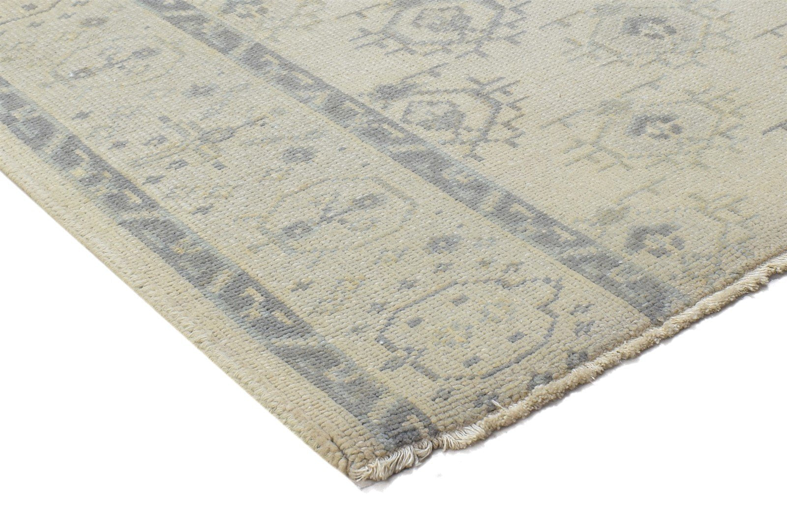 Sand Wool Rug 3' X 3' Persian Hand Knotted Bokhara Oriental Small Carpet 7864840487061