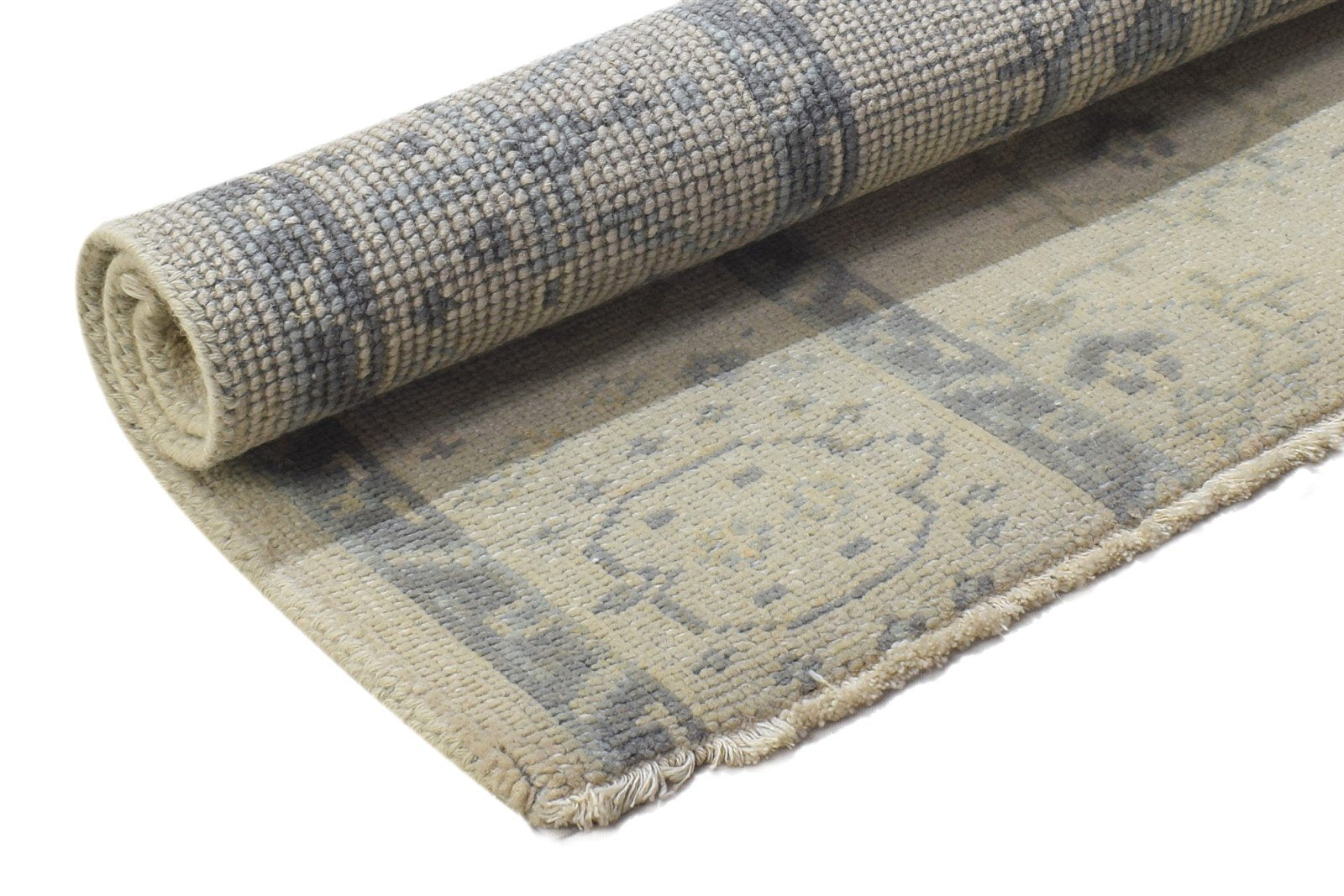 Sand Wool Rug 3' X 3' Persian Hand Knotted Bokhara Oriental Small Carpet 7864840487061