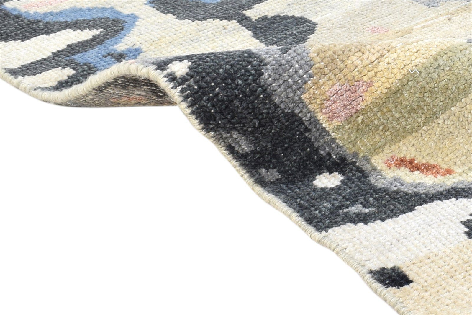 Selena Sand Wool Rug 3' X 5' Modern Hand Knotted Bohemian Abstract 7864944230549