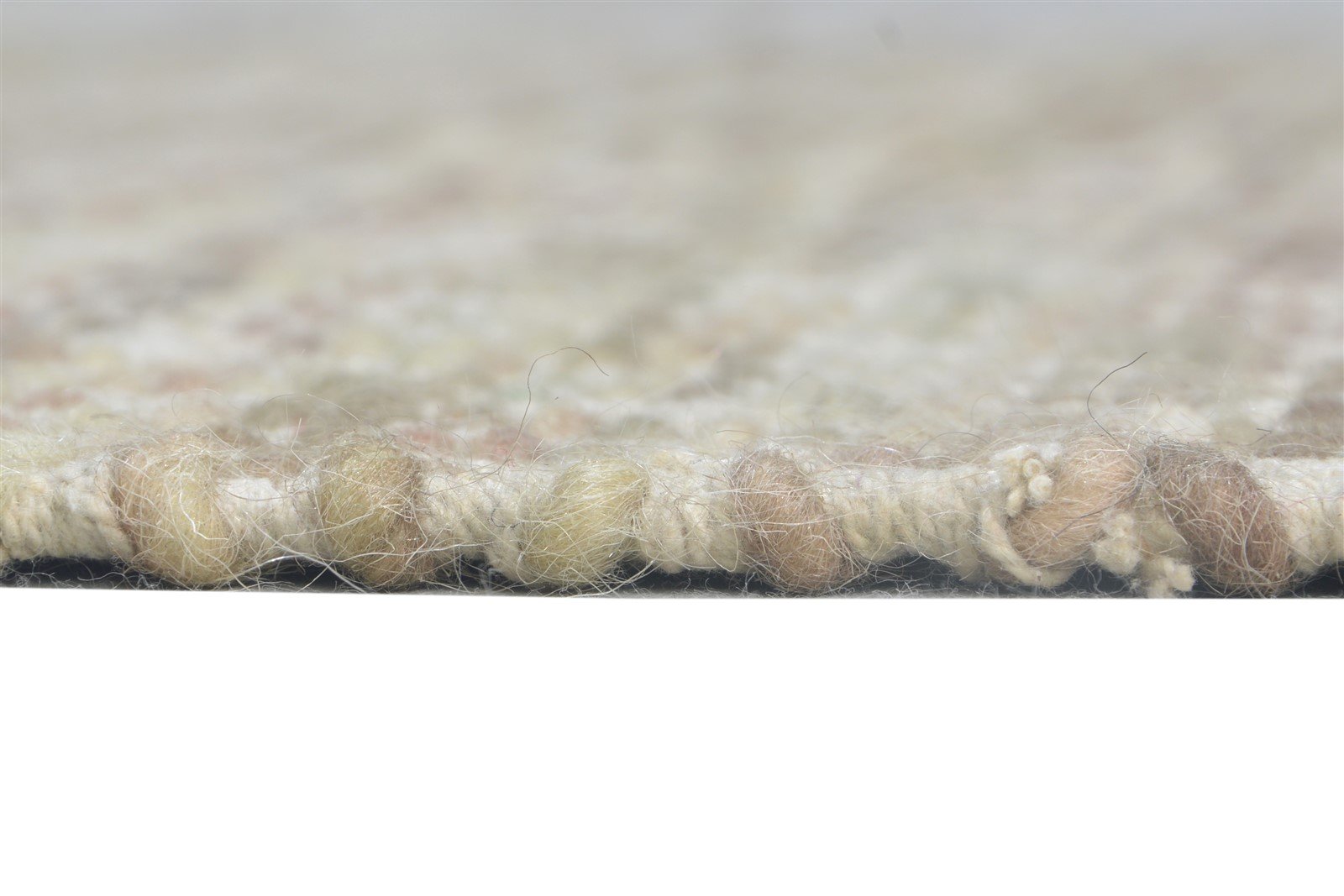Sand Wool Rug 4' X 6' Modern Hand Woven Scandinavian Diamond Room Size Carpet 7864932106389