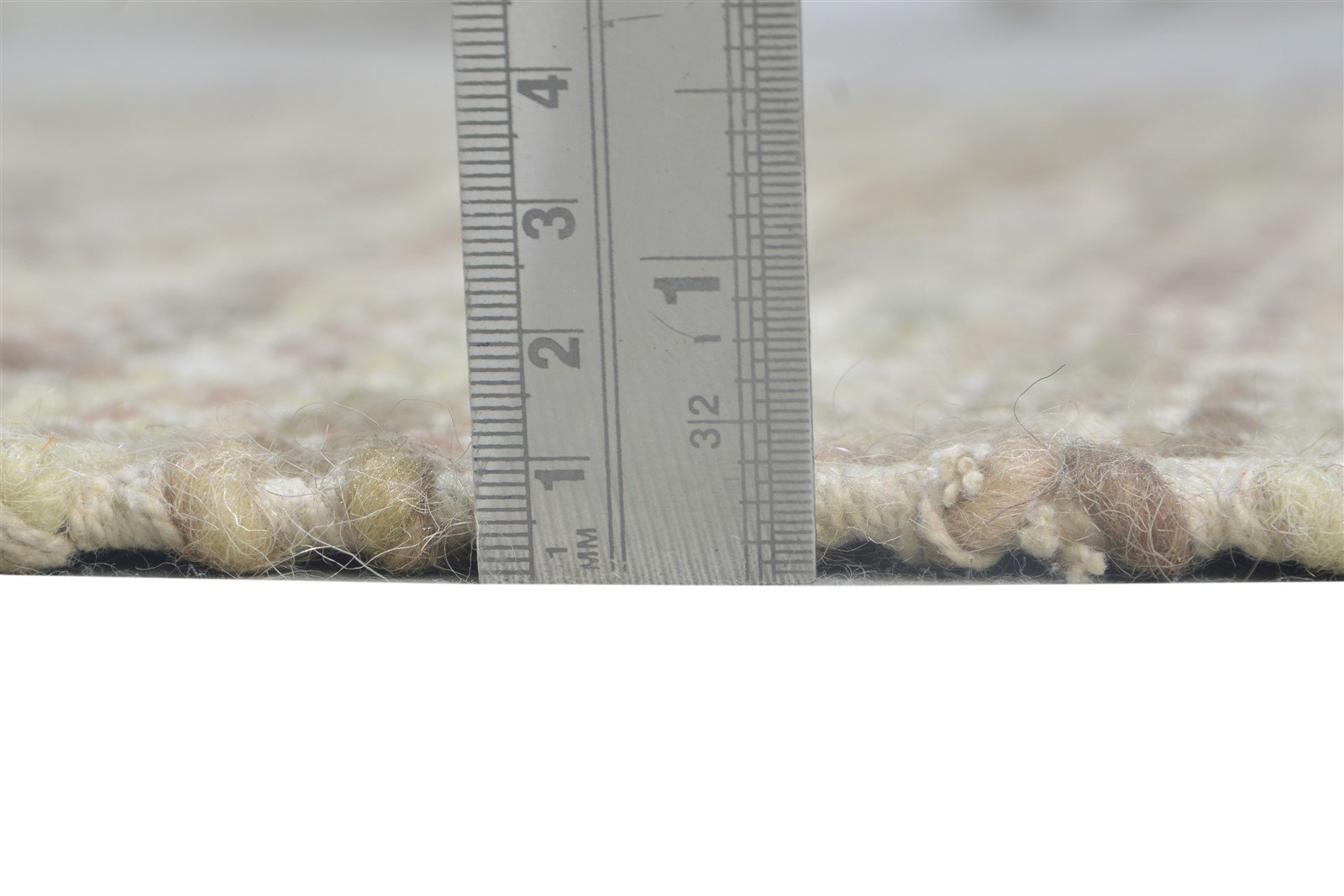 Sand Wool Rug 4' X 6' Modern Hand Woven Scandinavian Diamond Room Size Carpet 7864932106389