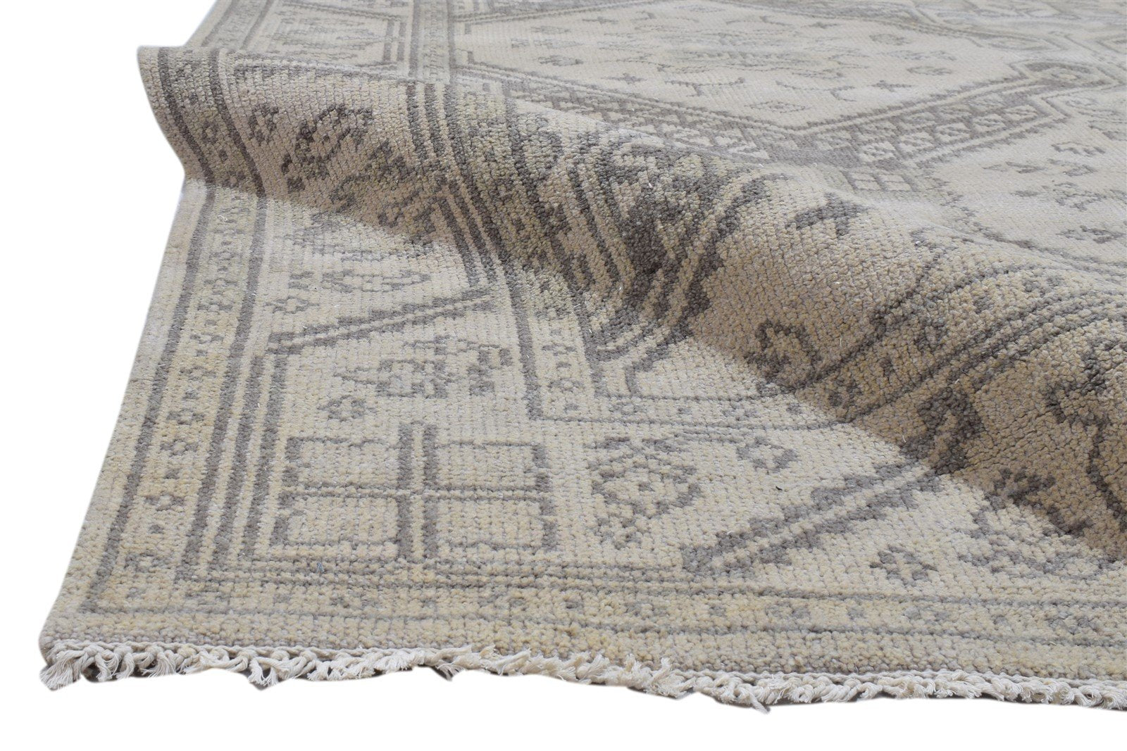 Sand Wool Rug 8' X 10' Persian Hand Knotted Kazak Oriental Large Carpet 7860689109141