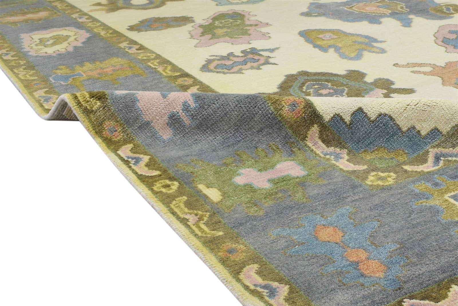 Sand Wool Rug 8' X 10' Persian Hand Knotted Oushak Oriental Large Carpet 7864182669461