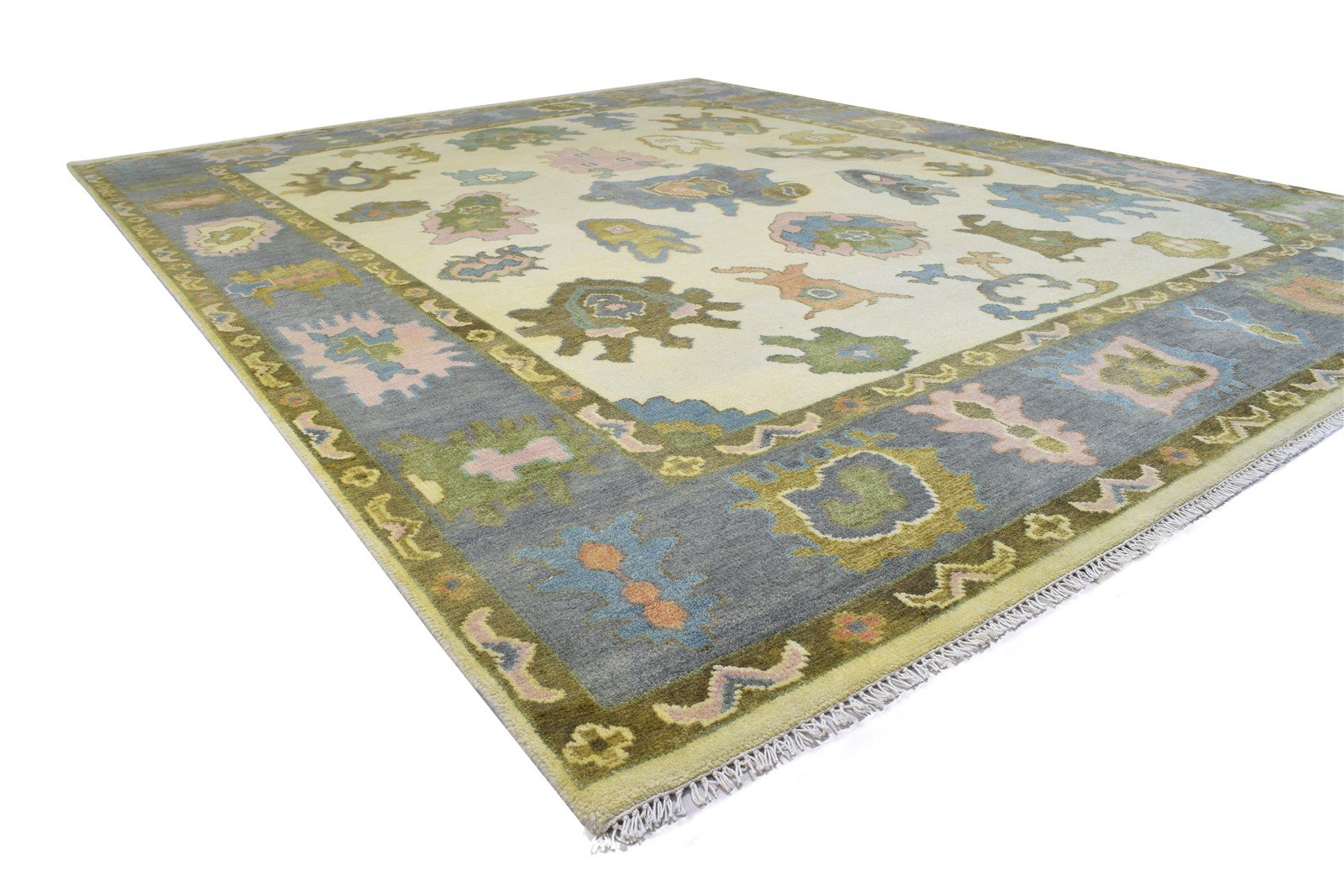 Sand Wool Rug 8' X 10' Persian Hand Knotted Oushak Oriental Large Carpet 7864182669461