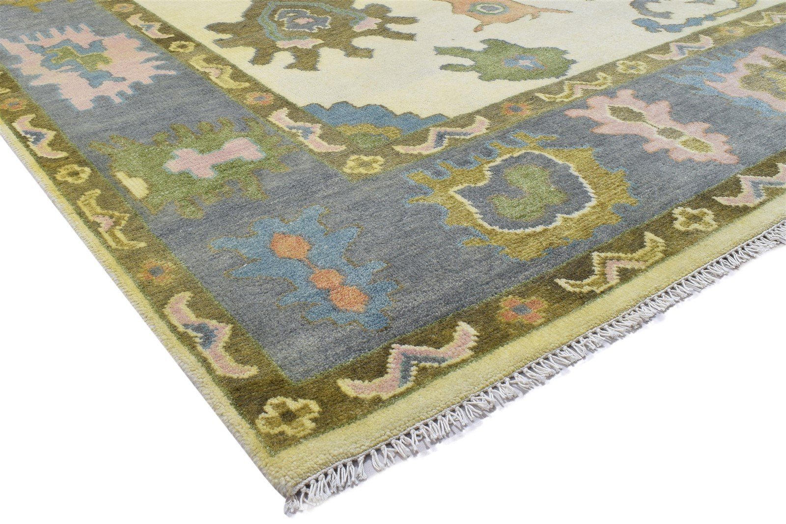 Sand Wool Rug 8' X 10' Persian Hand Knotted Oushak Oriental Large Carpet 7864182669461
