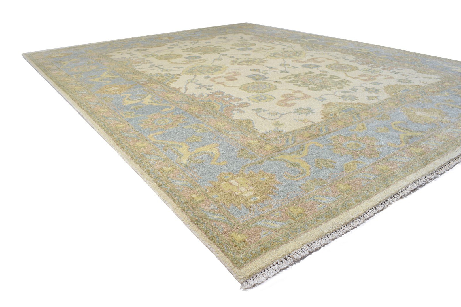 Sand Wool Rug 8' X 10' Persian Hand Knotted Oushak Oriental Large Carpet 7864184045717