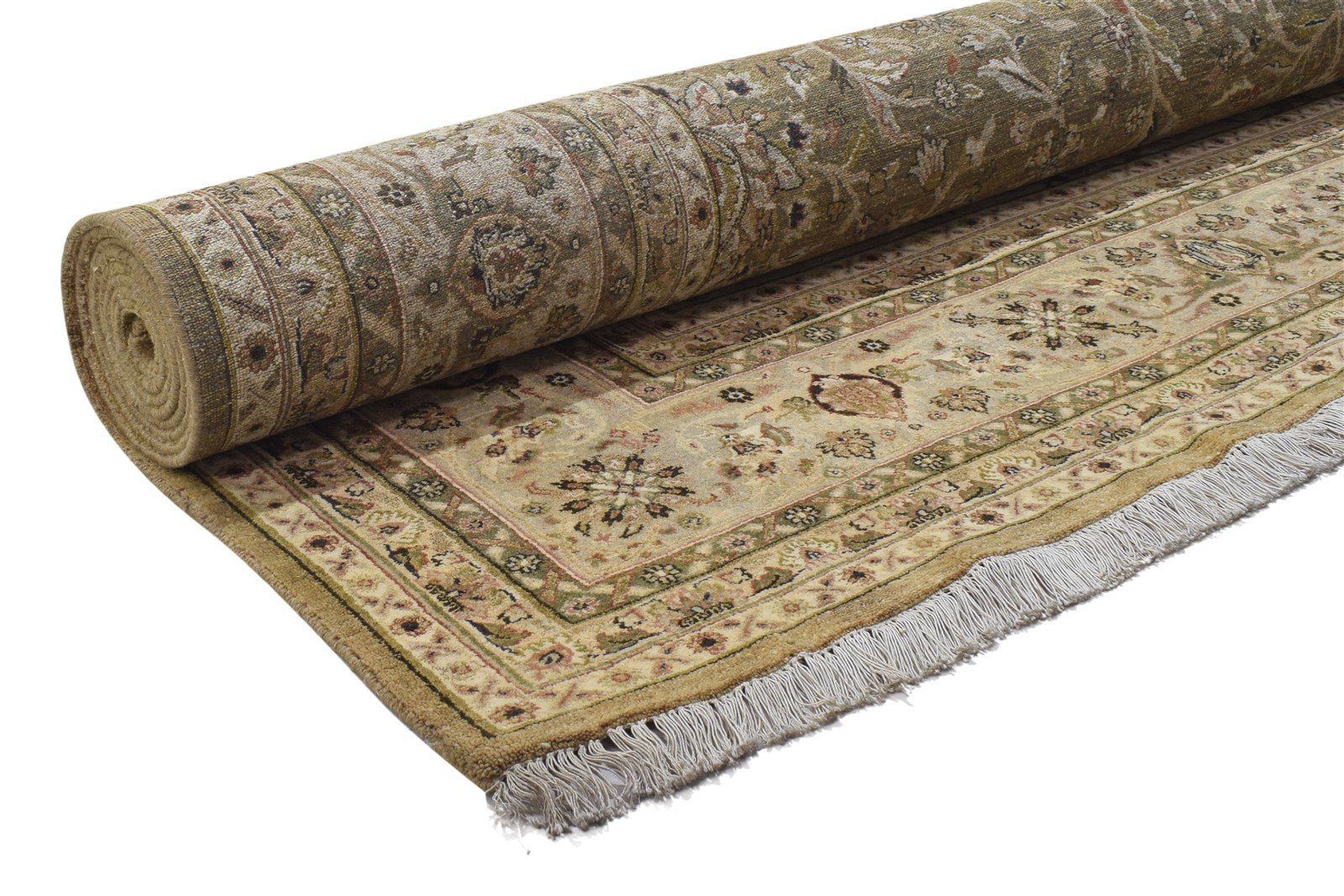 Sand Wool Rug 9' X 12' Persian Hand Knotted Kashan Oriental Large Carpet 7864173527189