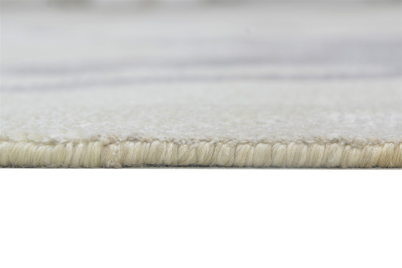 Sand Wool / Silk Rug 5X8 Modern Hand Knotted Indian Abstract Room Size Carpet 7864239325333