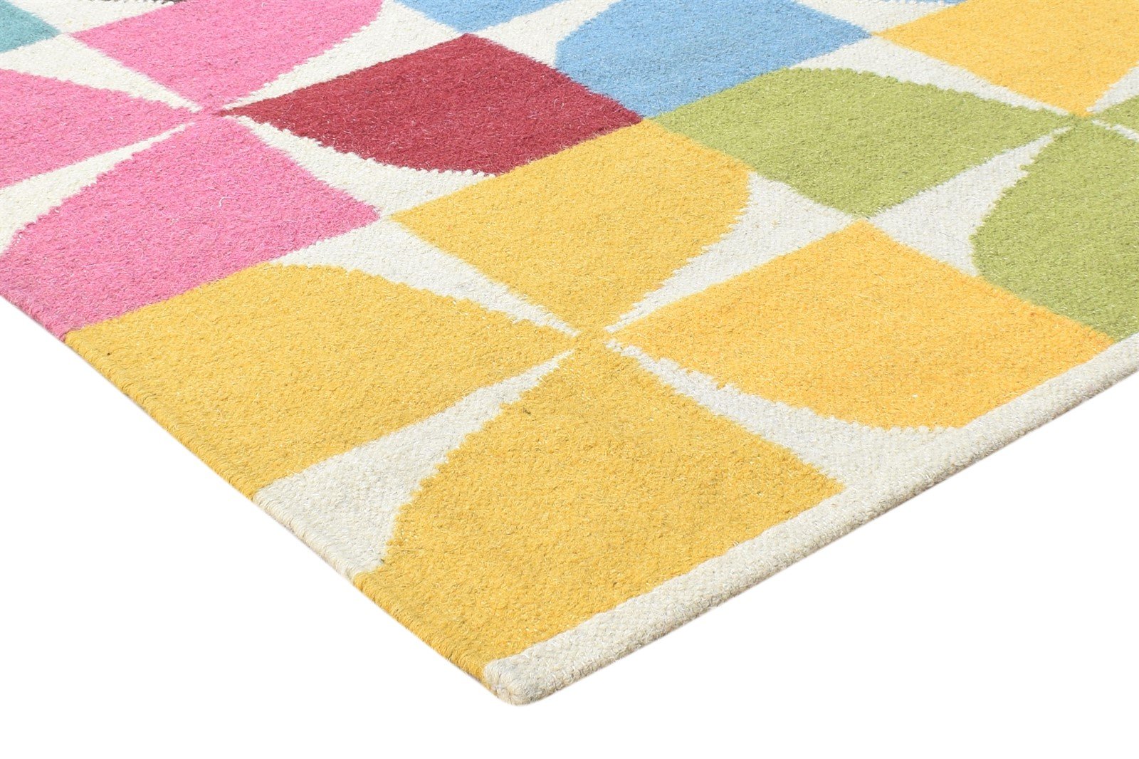 Sande Multi Color Wool Rug 5' X 8' Modern Dhurrie Bohemian Floral 7865049219221