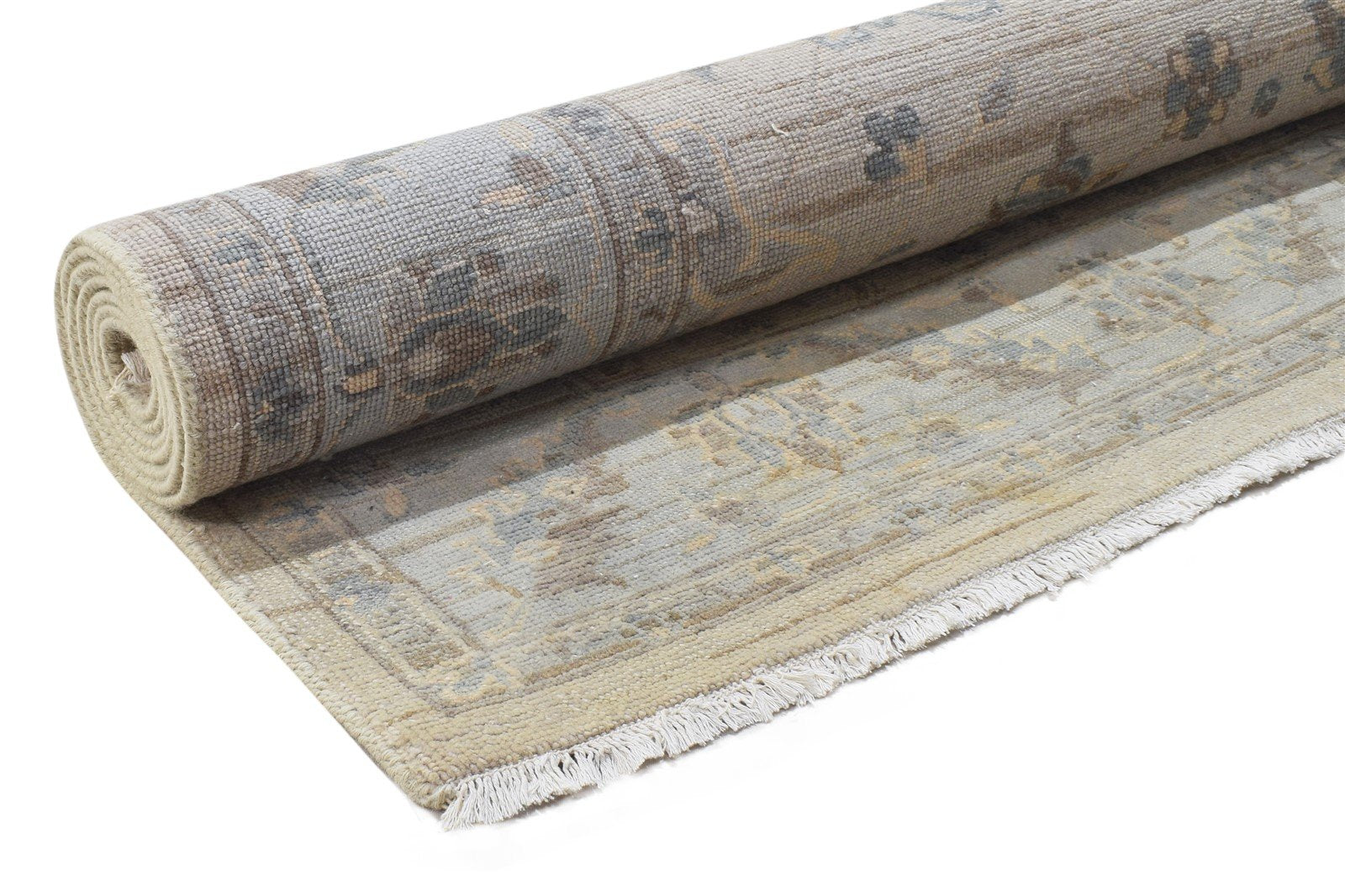 Sena Wool Beige Rug 6' X 9' Persian Hand Knotted Oushak Oriental 7864106877077