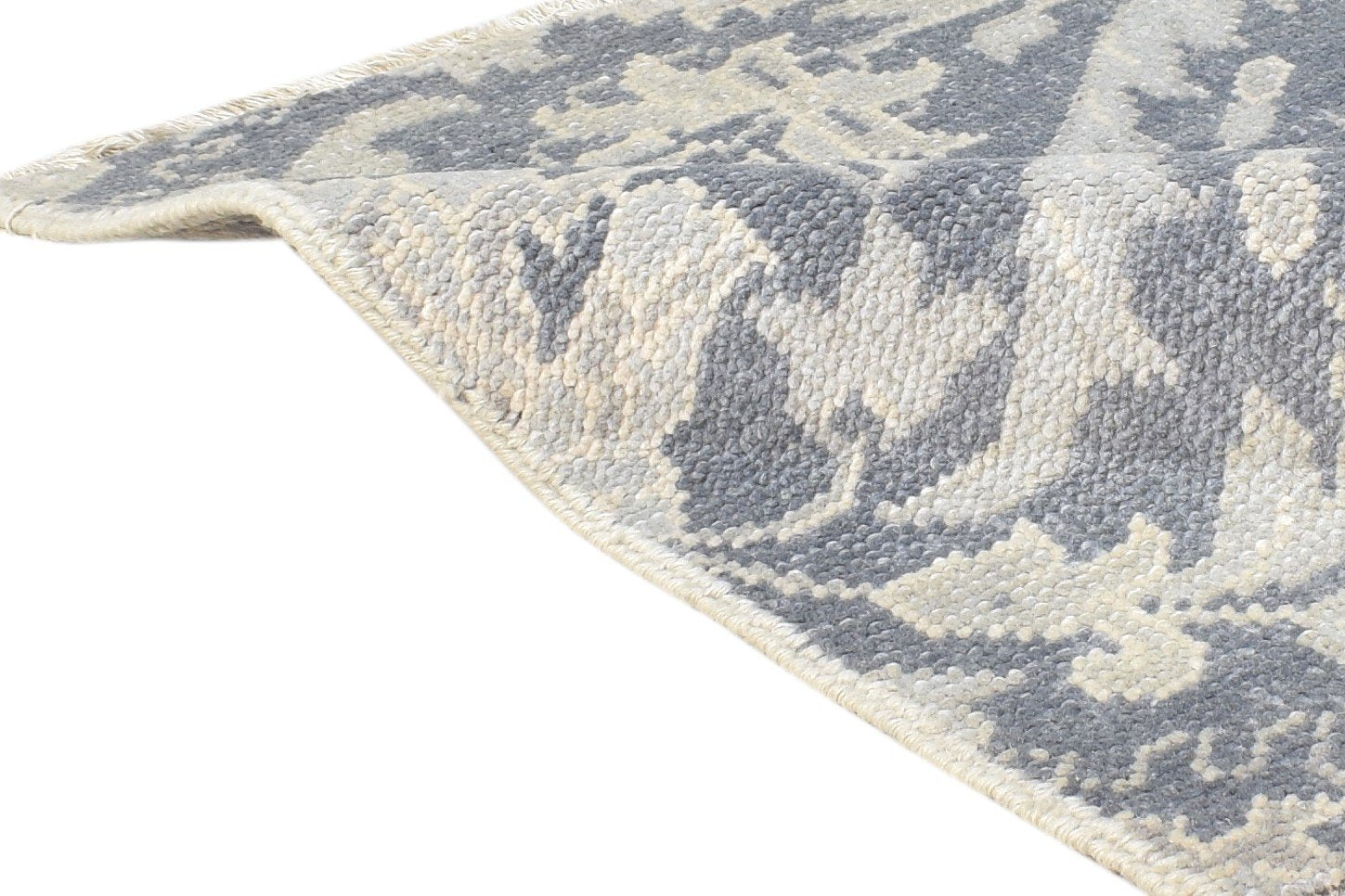 Shayla 2' X 2' Rug Wool Dark Grey Persian Hand Knotted Agra Oriental 7864929288341