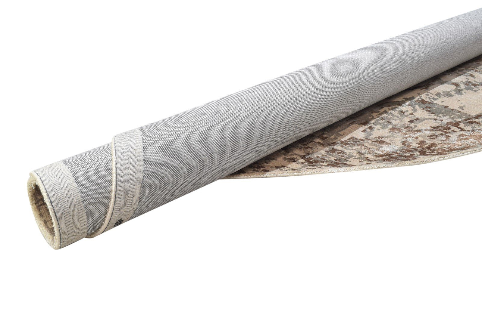 Sheela 9' X 9' Rug Silk Brown Persian Handloom Heriz-Indian Abstract 7864821219477