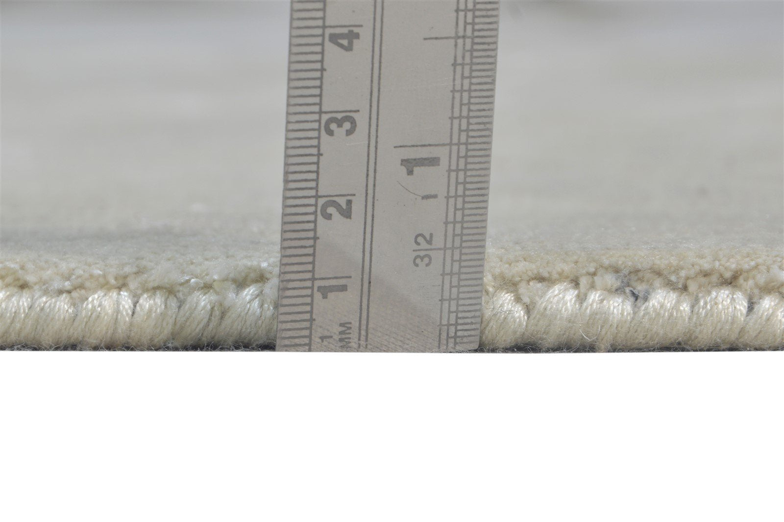 Silk Beige Rug 3' X 9' Modern Handloom Scandinavian Solid Room Size Runner 7865149685909