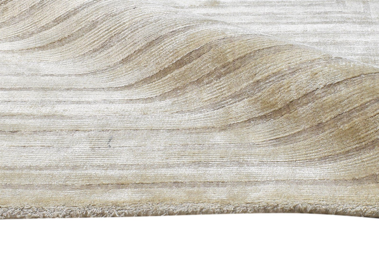 Silk Beige Rug 5' X 7' Modern Handloom Scandinavian Geometric Room Size Carpet 7865107447957