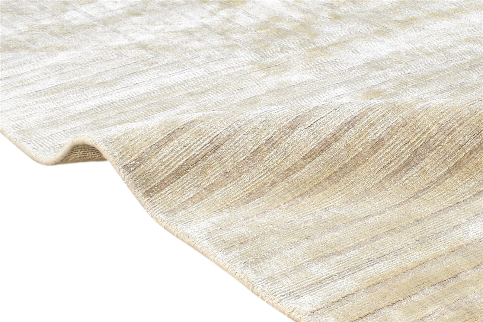 Silk Beige Rug 5' X 7' Modern Handloom Scandinavian Geometric Room Size Carpet 7865107447957