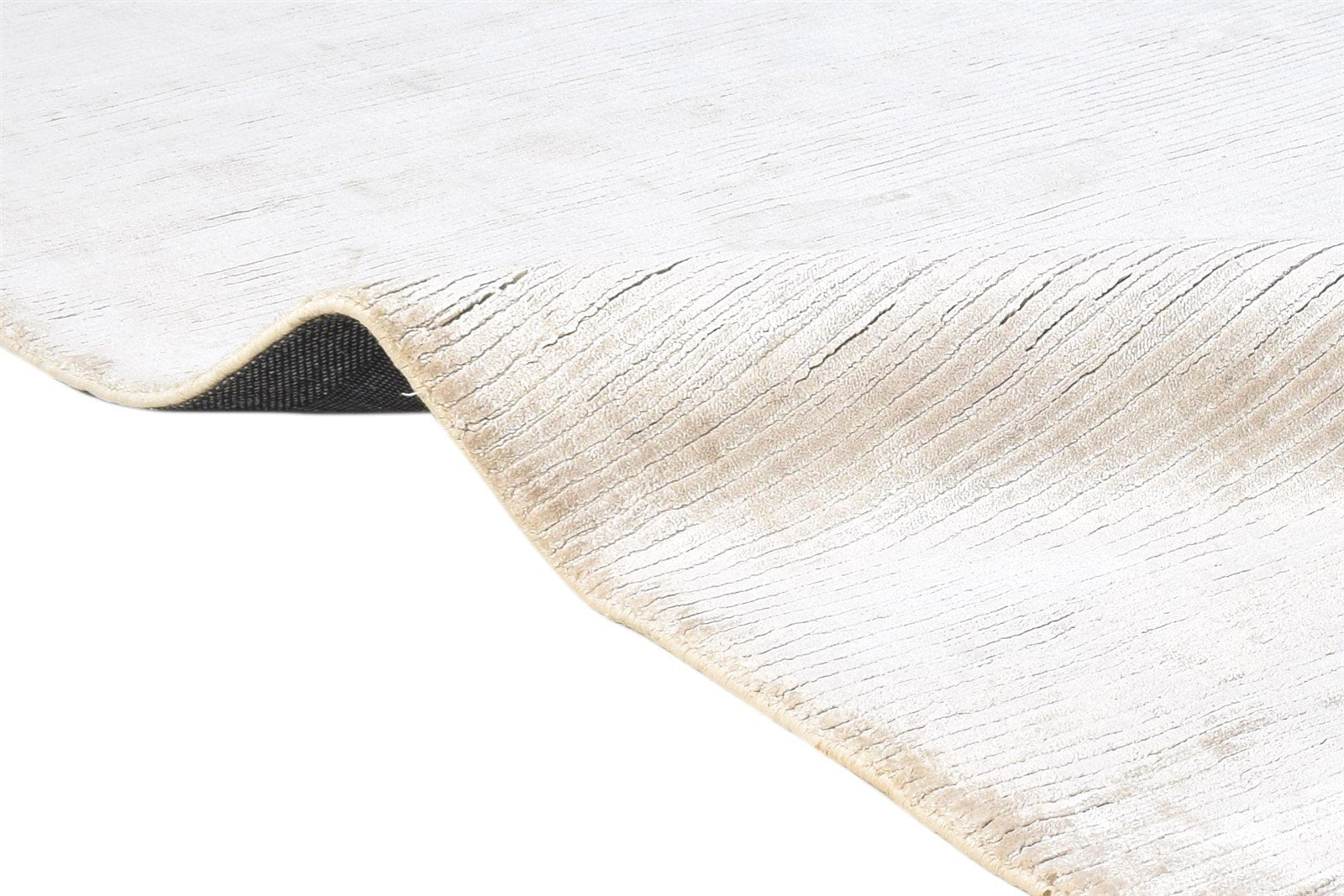 Silk Beige Rug 5' X 7' Modern Handloom Scandinavian Solid Room Size Carpet 7864438587541