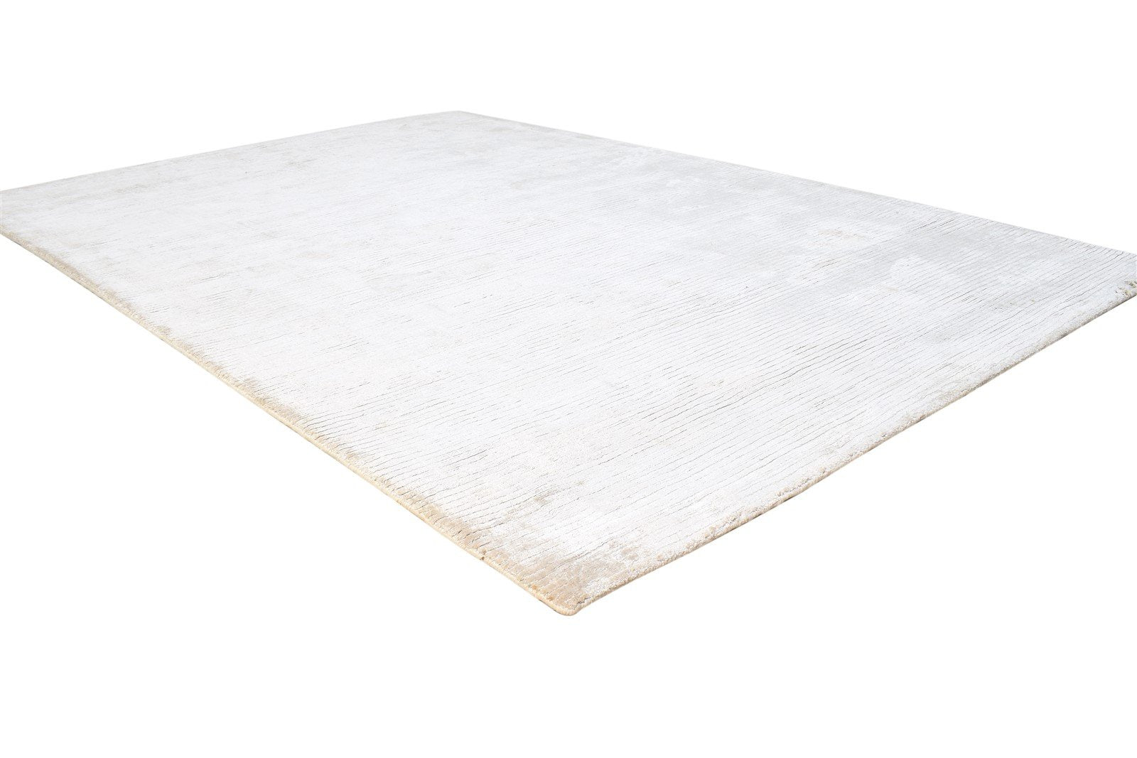 Silk Beige Rug 5' X 7' Modern Handloom Scandinavian Solid Room Size Carpet 7864438587541