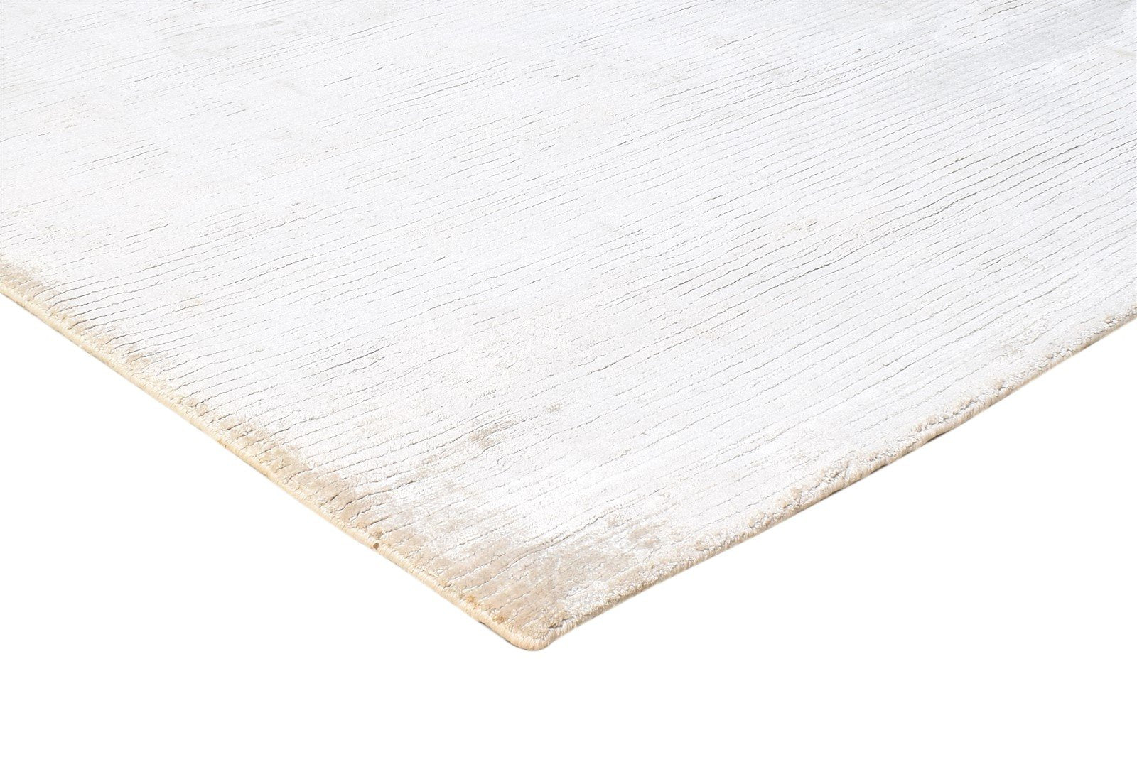 Silk Beige Rug 5' X 7' Modern Handloom Scandinavian Solid Room Size Carpet 7864438587541