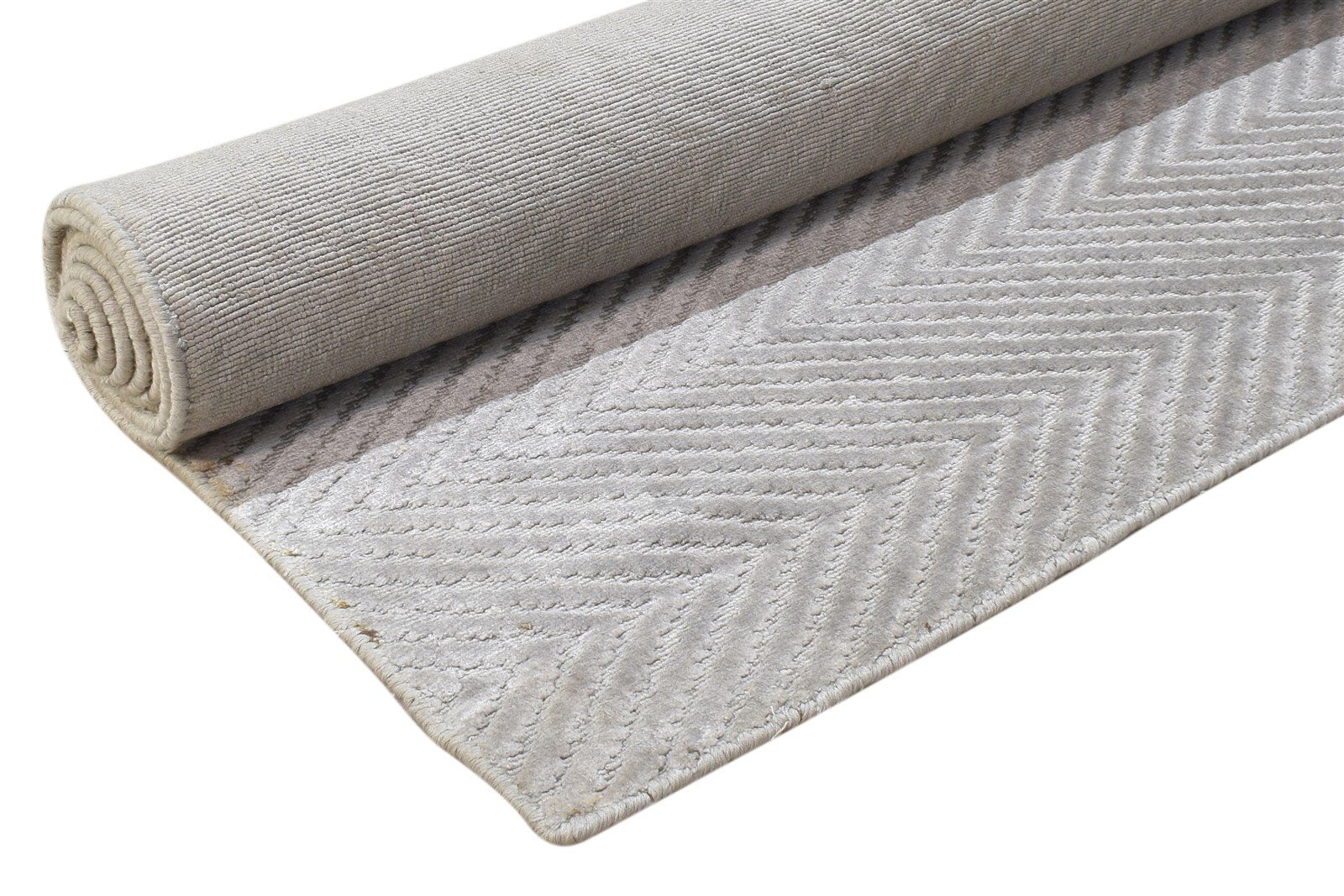 Silk Beige Rug 5' X 8' Modern Handloom Scandinavian Diamond Room Size Carpet 7864513659029