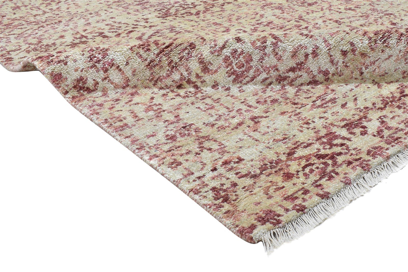 Clementia Silk Beige Rug 6' X 8' Modern Hand Knotted Bohemian Oriental 7864099405973