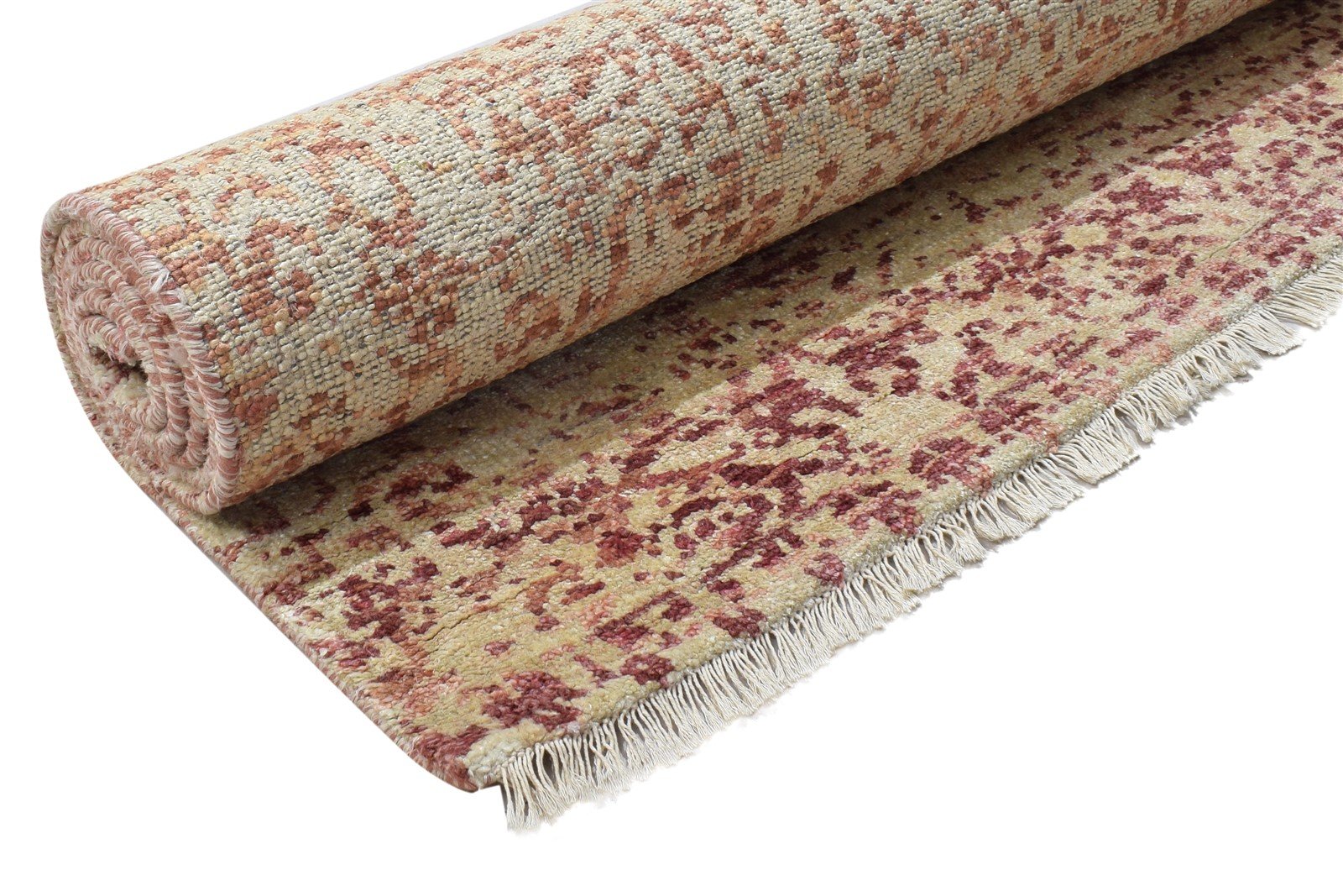 Clementia Silk Beige Rug 6' X 8' Modern Hand Knotted Bohemian Oriental 7864099405973
