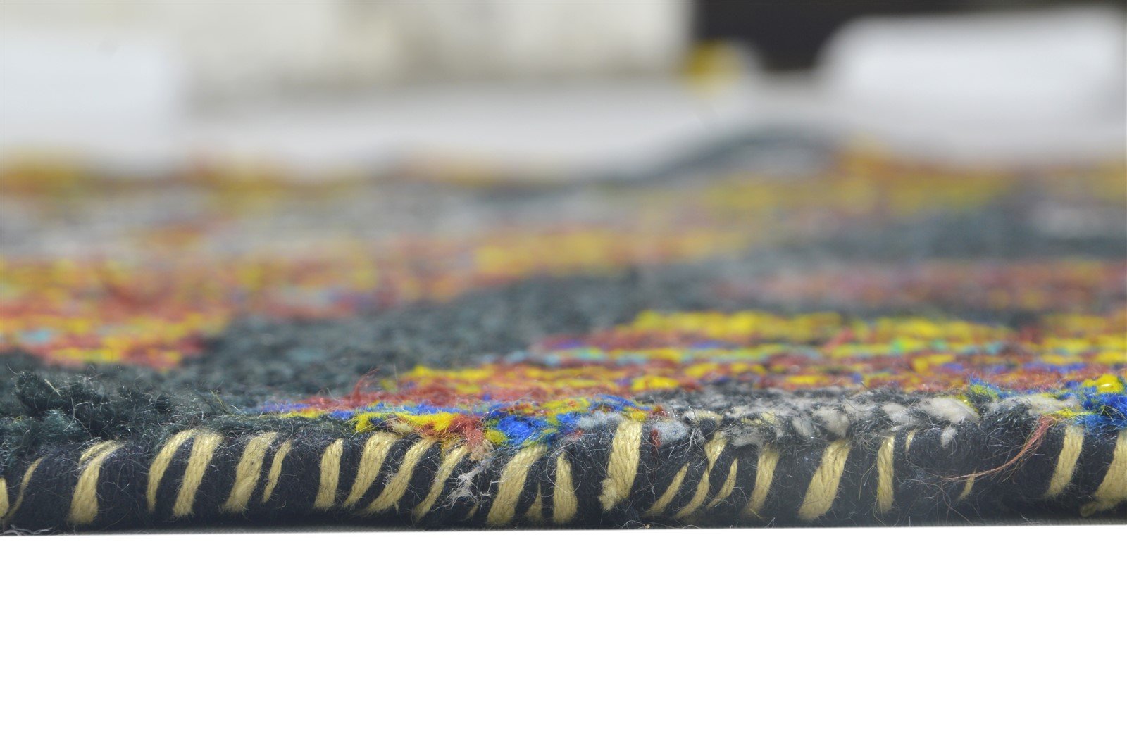 Silk Black Rug 4' X 5' Modern Hand Knotted Bohemian Abstract Room Size Carpet 7864098226325