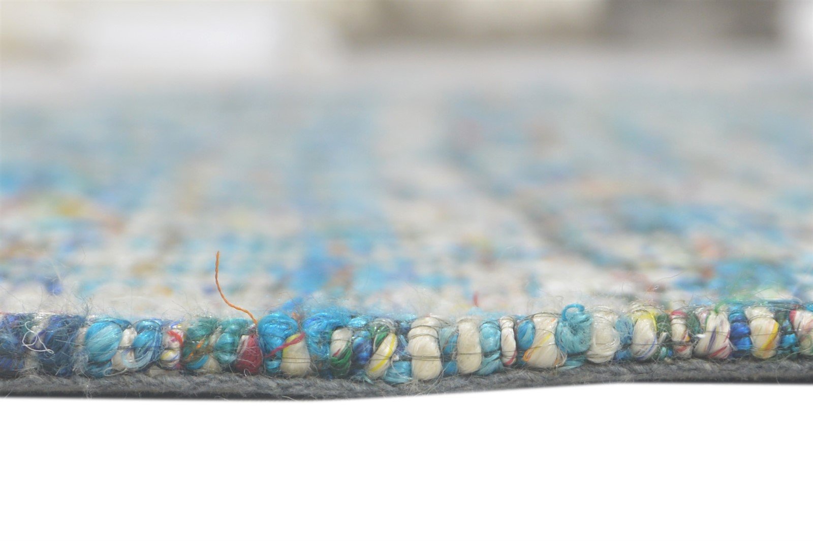 Silk Blue Rug 5' X 8' Modern Jacquard Loom Scandinavian Floral Room Size Carpet 7860700315797