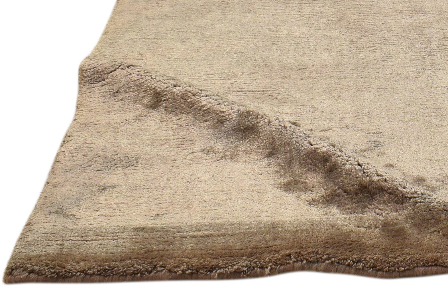Danit Silk Brown Rug 2' X 3' Modern Handloom French Floral 7860697989269