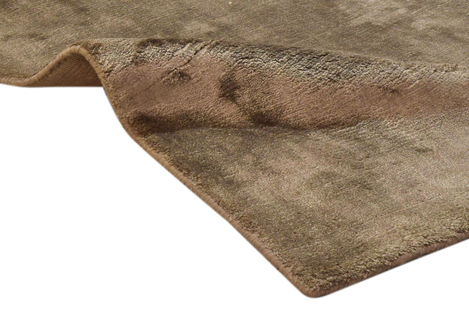Hinda Silk Brown Rug 2' X 3' Modern Handloom Scandinavian Solid 7860698185877