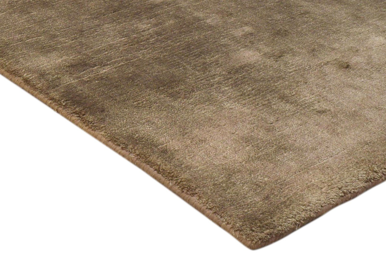 Hinda Silk Brown Rug 2' X 3' Modern Handloom Scandinavian Solid 7860698185877