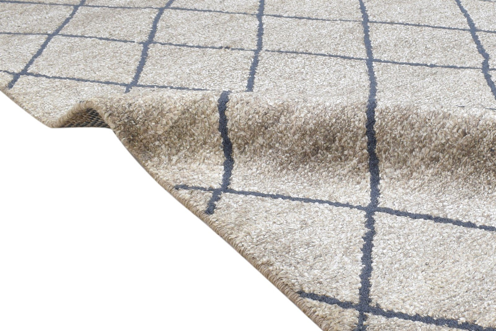 Silk Brown Rug 5' X 7' Modern Hand Knotted Moroccan Diamond Room Size Carpet 7864227004565