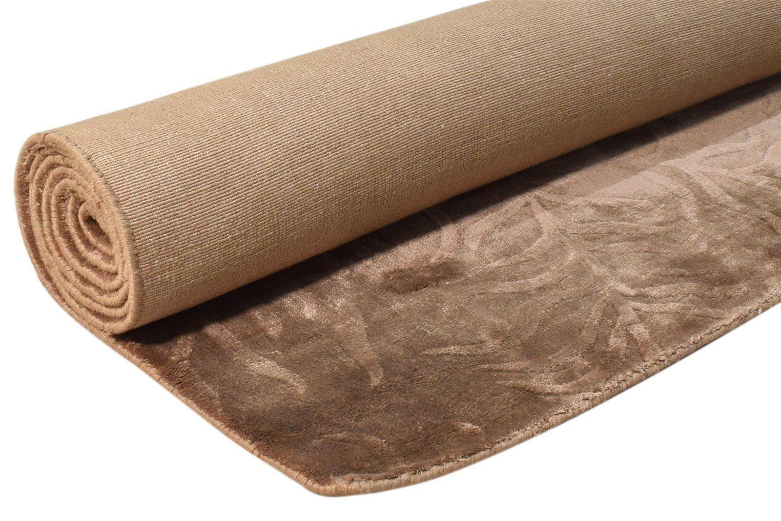 Silk Brown Rug 5' X 8' Modern Handloom French Floral Room Size Carpet 7860697432213