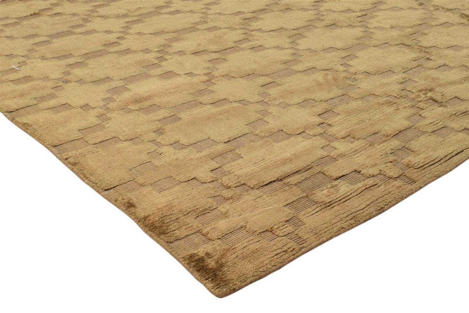Silk Brown Rug 5' X 8' Modern Handloom Moroccan Trellis Room Size Carpet 7860698742933