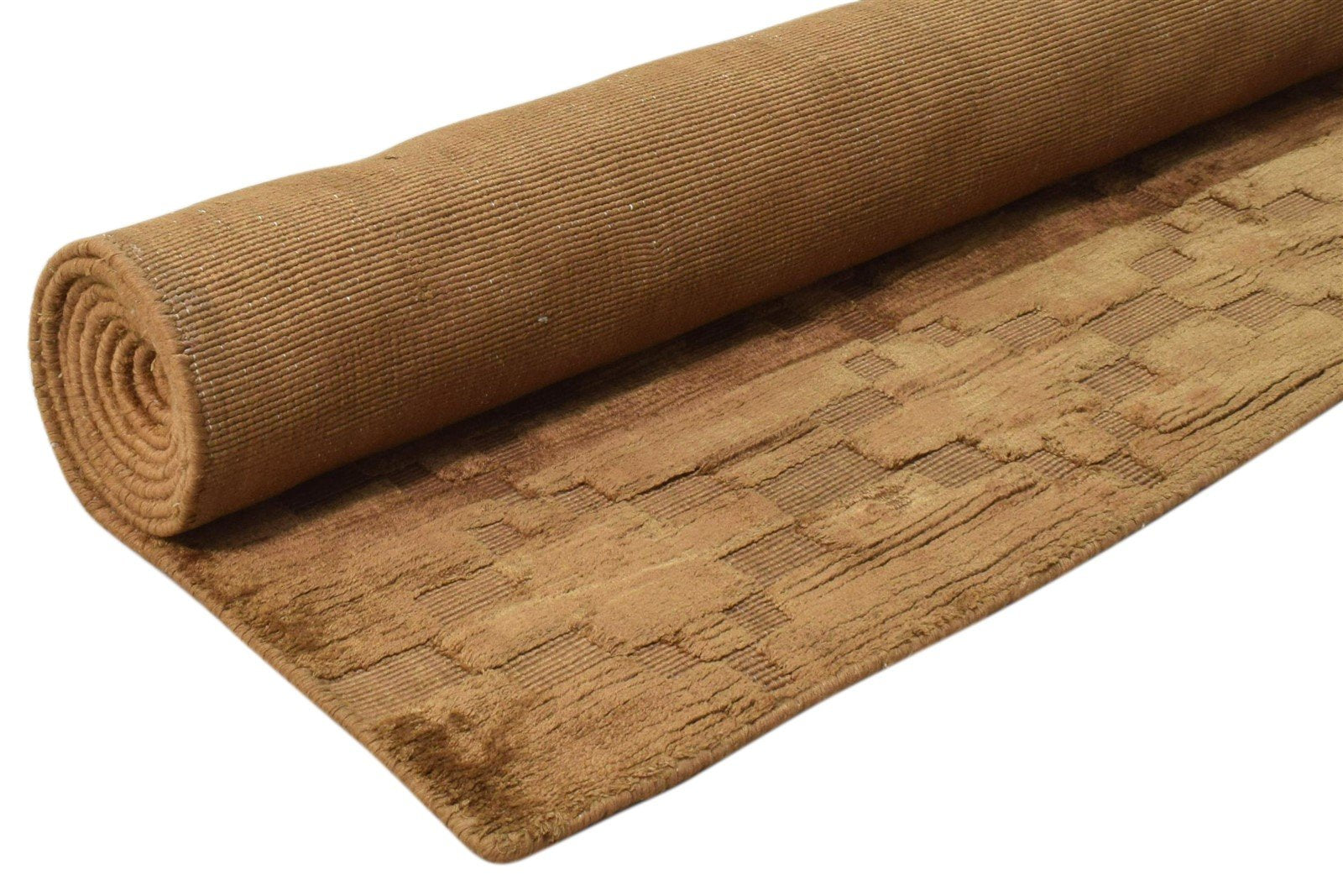 Silk Brown Rug 5' X 8' Modern Handloom Moroccan Trellis Room Size Carpet 7860698742933