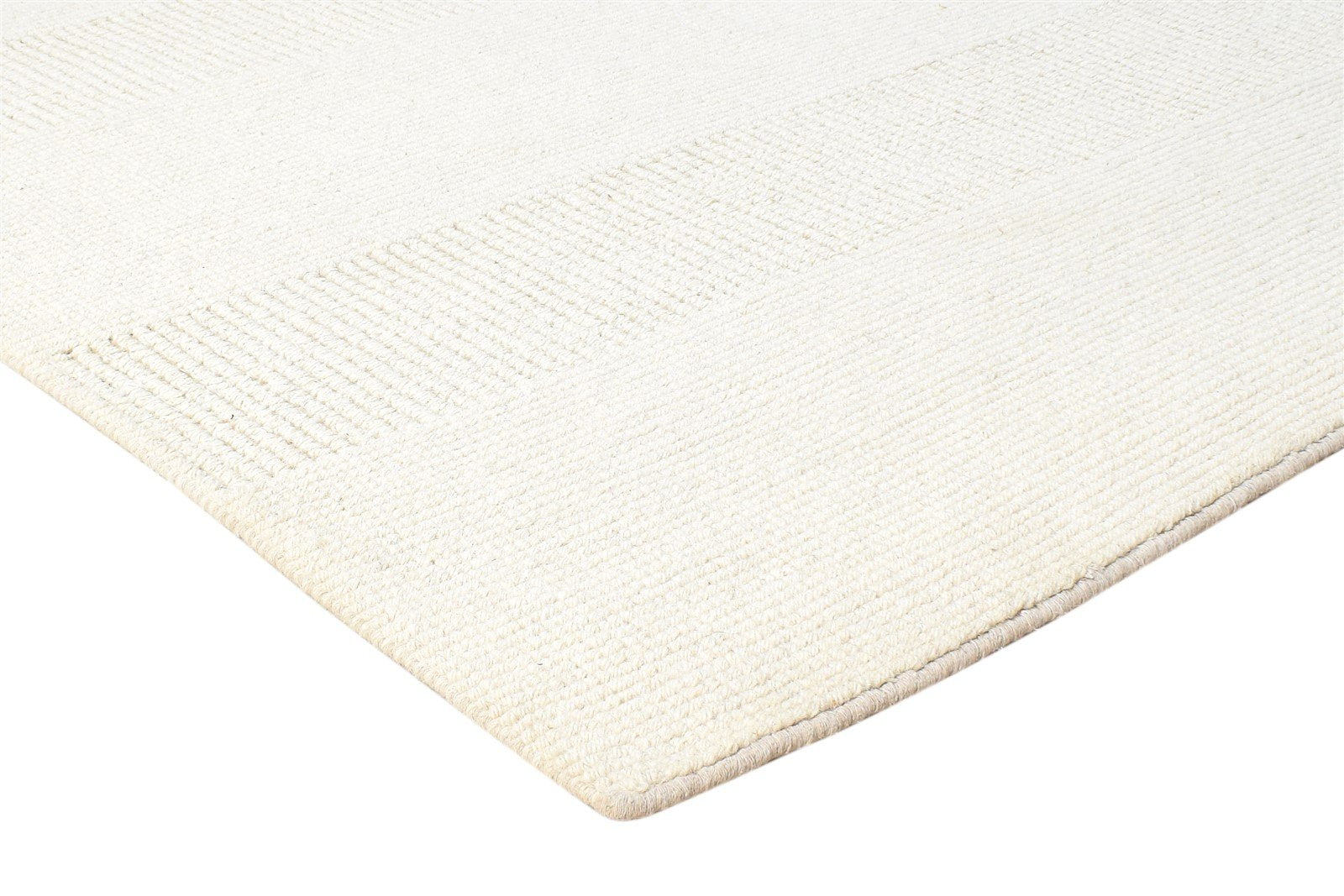 Silk Cream Rug 5' X 8' Modern Hand Woven Scandinavian Striped Room Size Carpet 7864923193493