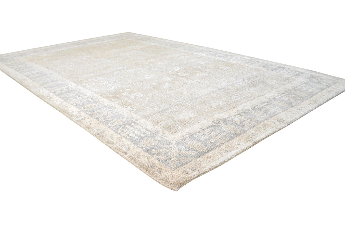 Silk Cream Rug 5' X 8' Persian Hand Knotted Kashan Oriental Room Size Carpet 7864797626517