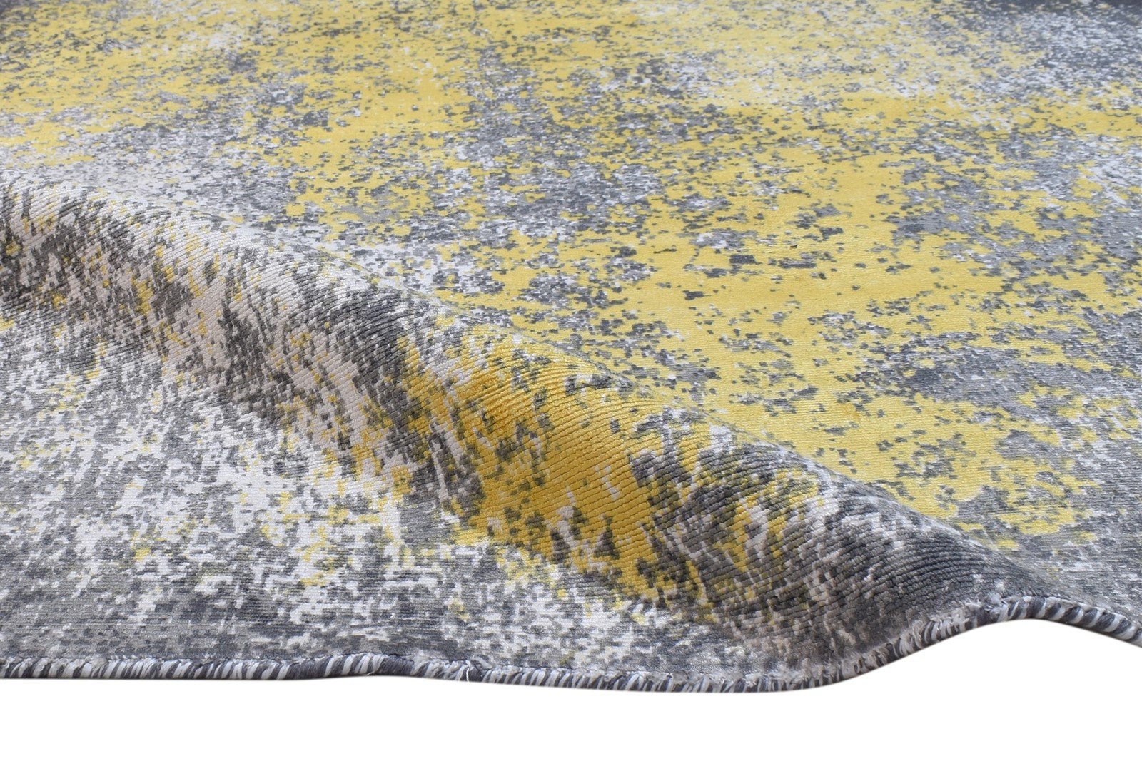 Silk Dark Grey Rug 4' X 6' Modern Hand Woven Indian Abstract Room Size Carpet 7864163172501