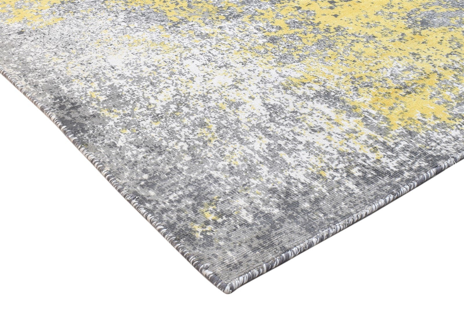 Silk Dark Grey Rug 4' X 6' Modern Hand Woven Indian Abstract Room Size Carpet 7864163172501