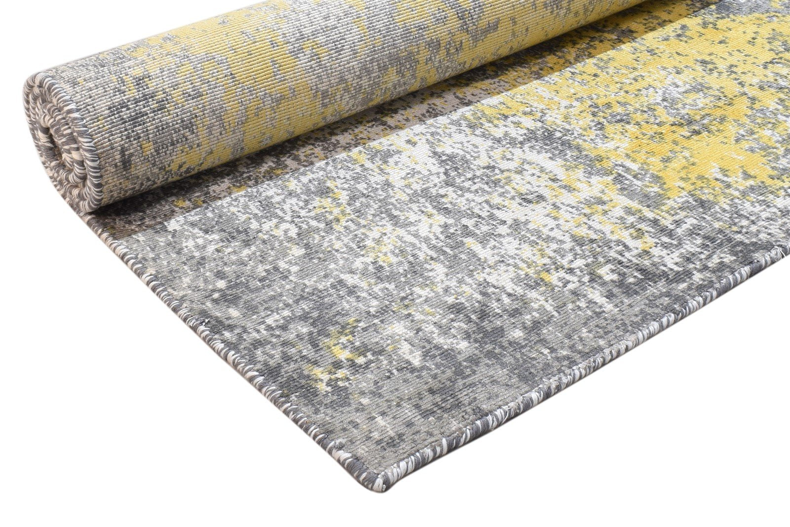 Silk Dark Grey Rug 4' X 6' Modern Hand Woven Indian Abstract Room Size Carpet 7864163172501