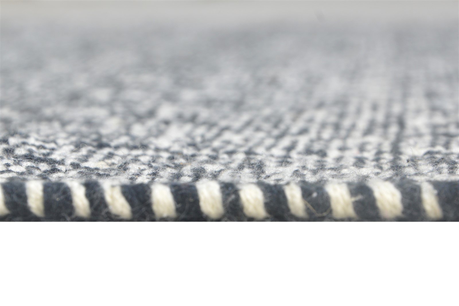 Silk Dark Grey Rug 4X7 Modern Dhurrie Scandinavian Geometric Room Size Carpet 7864471388309