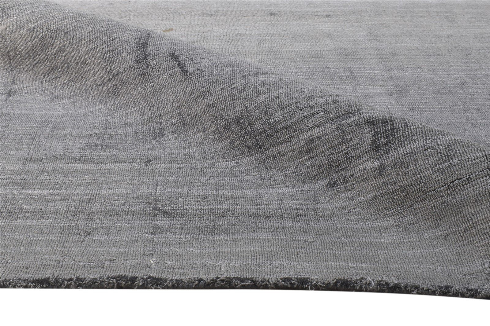 Silk Dark Grey Rug 5' X 8' Modern Handloom Scandinavian Solid Room Size Carpet 7865140052117