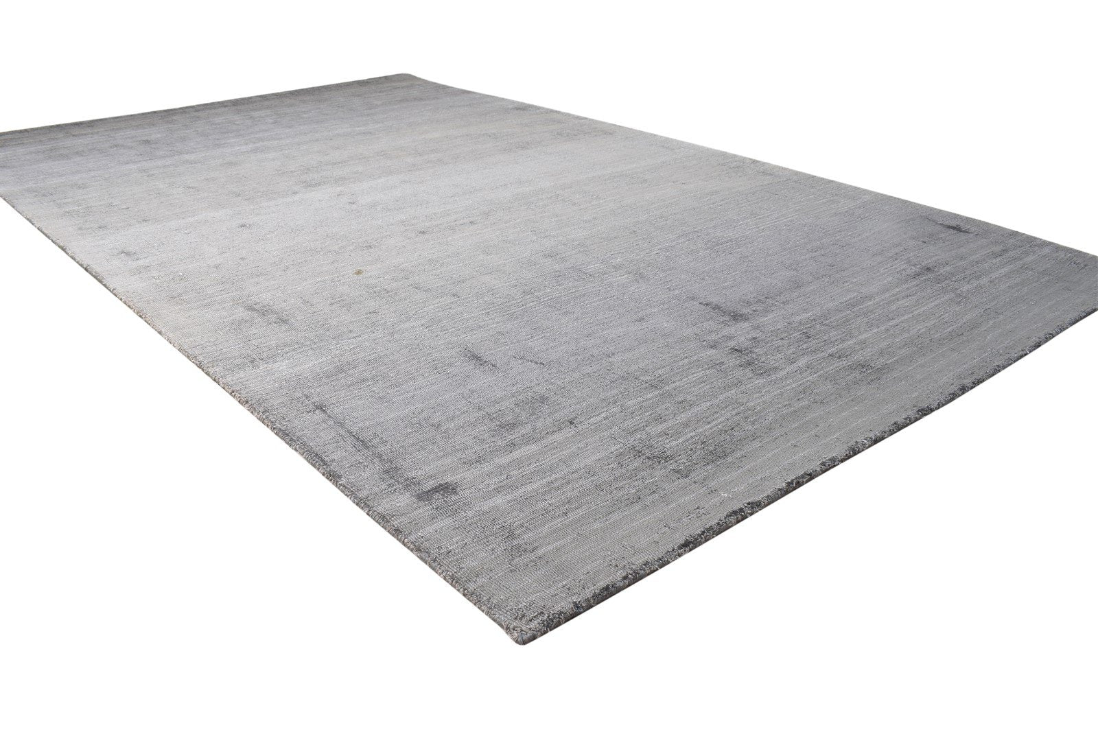 Silk Dark Grey Rug 5' X 8' Modern Handloom Scandinavian Solid Room Size Carpet 7865140052117