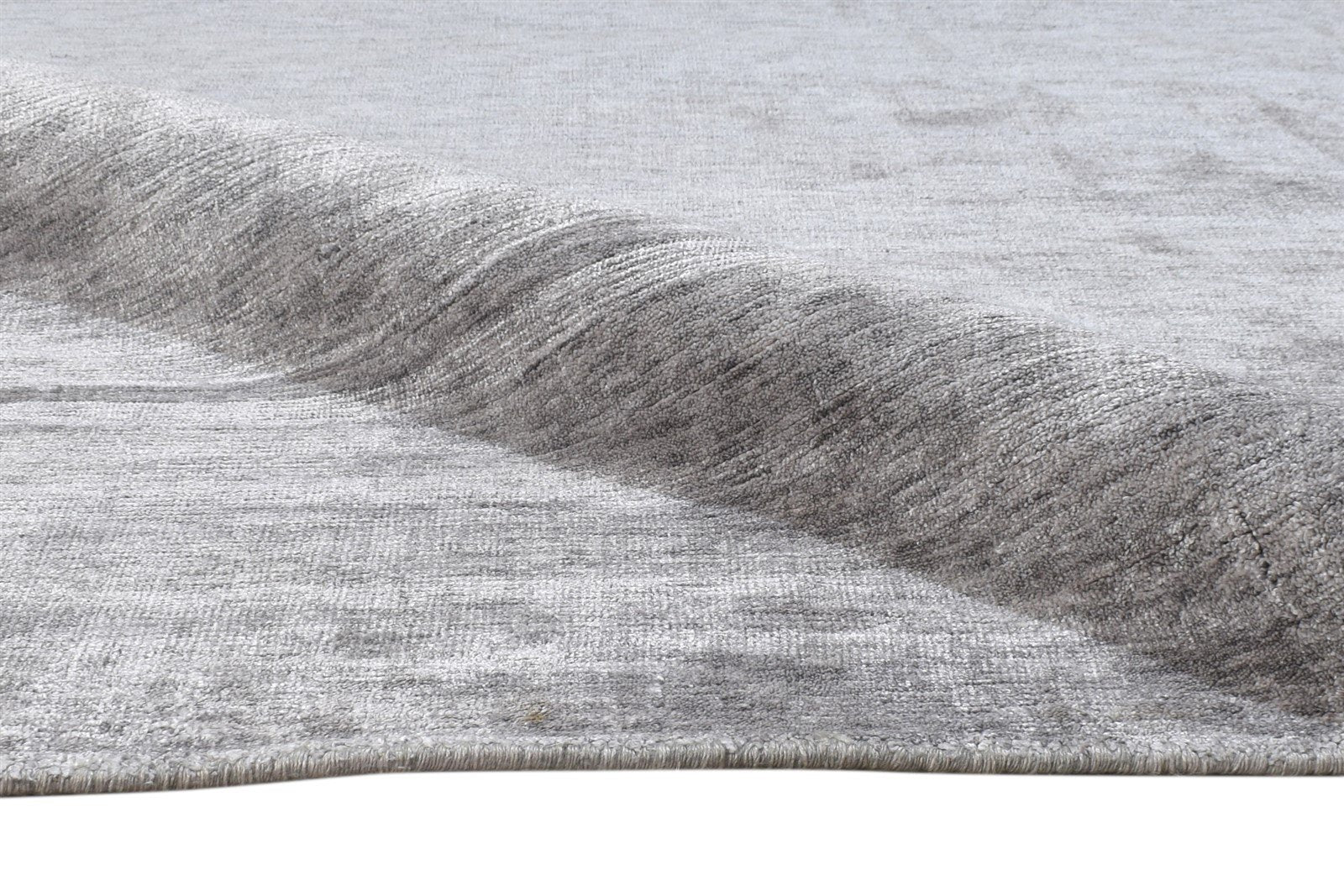 Silk Dark Grey Rug 5' X 8' Modern Handloom Scandinavian Solid Room Size Carpet 7864449302677