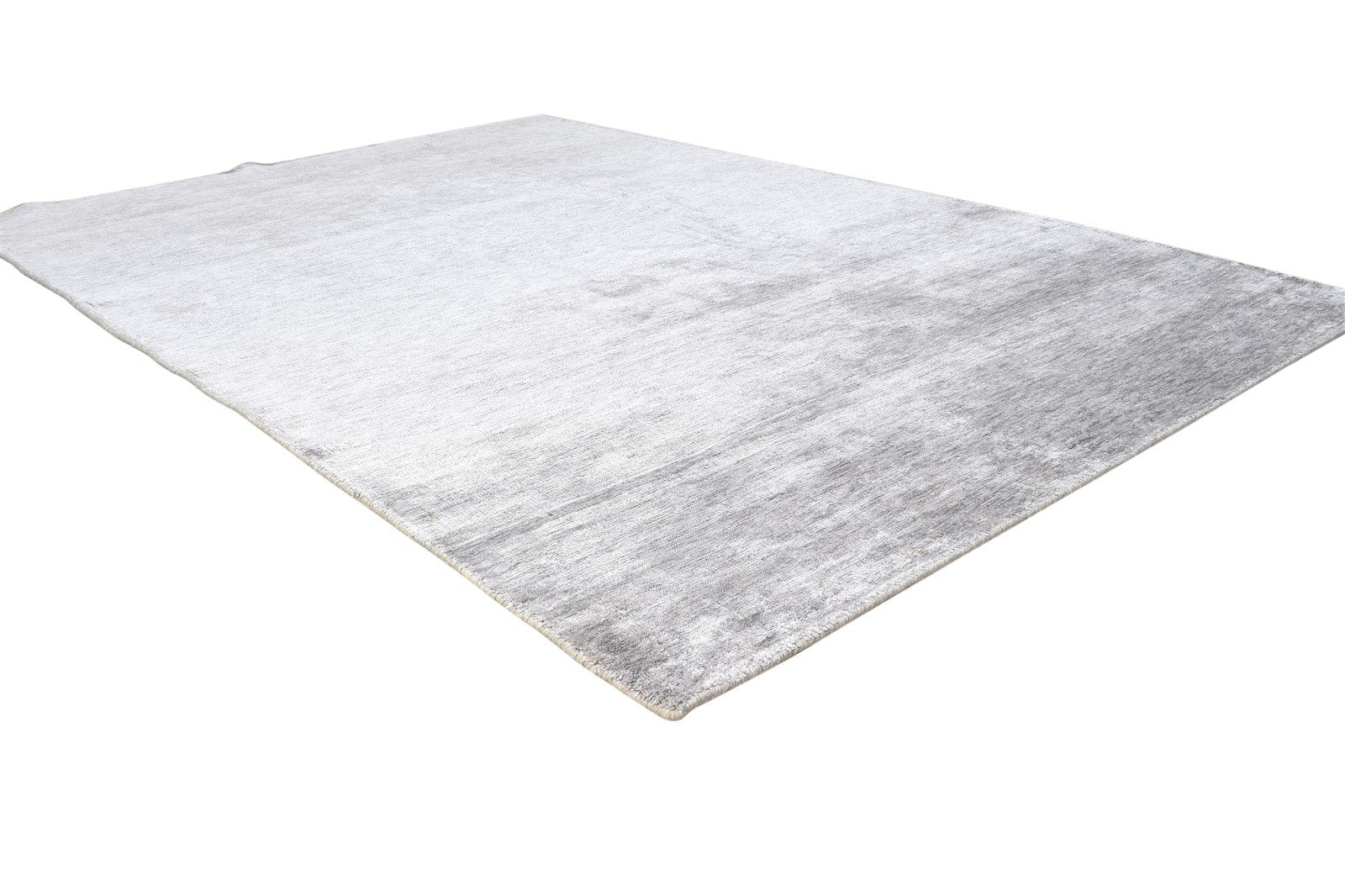 Silk Dark Grey Rug 5' X 8' Modern Handloom Scandinavian Solid Room Size Carpet 7864449302677